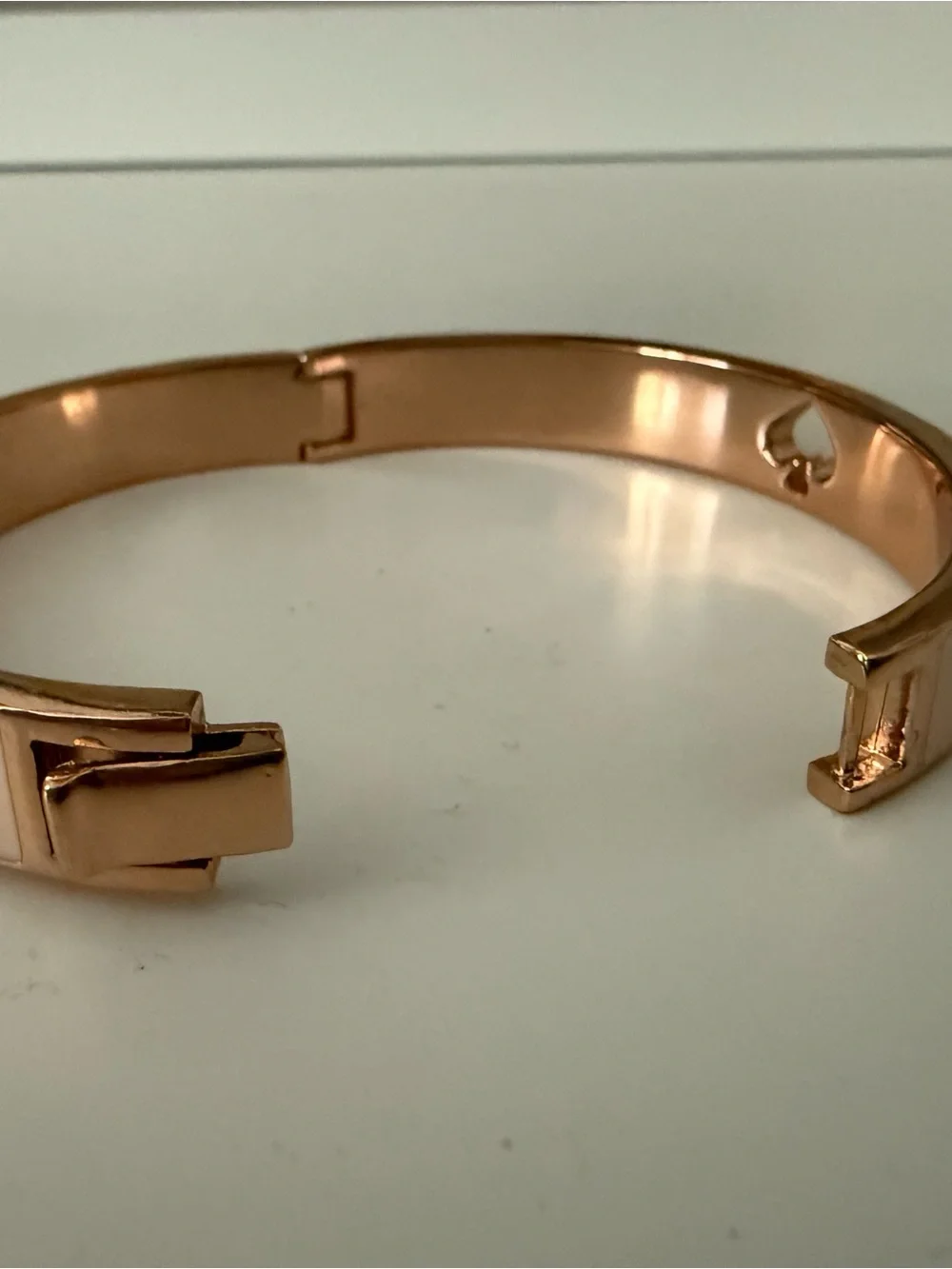 kate spade rose gold-tone bangle with blush enamel - Picture 2 of 2